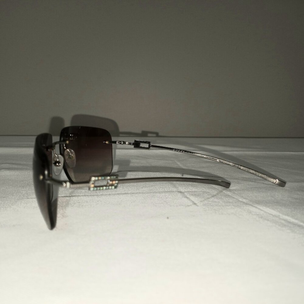 Gucci Rectangular Sunglasses Designer With Case - image 4